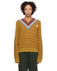 Maison Kitsuné - Yellow Bold Fox Head Sweater - Lyst