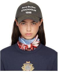 Acne Studios - Washed Logo Baseball Cap - Lyst