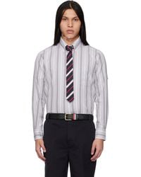 Thom Browne - Madras Cotton Repp Stripe Armband Shirt - Lyst
