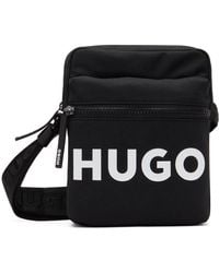 HUGO - Black Ethon 2.0 Logo Bag - Lyst