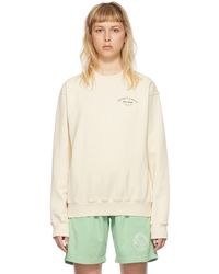 Sporty & Rich - Off- Cotton Sweatshirt - Lyst