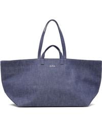 A.P.C. - 'Le Drummer' Toile Tote - Lyst