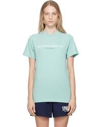 Sporty & Rich - Green 'athletic Club' T-shirt - Lyst