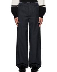 MSGM - Navy Layered Trousers - Lyst