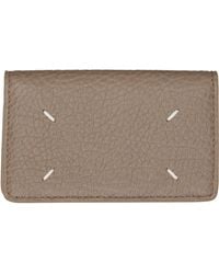 Maison Margiela - Taupe Calfskin Card Holder - Lyst