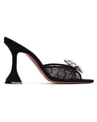 AMINA MUADDI - Rosie Lace Slipper 95 Heeled Sandals - Lyst