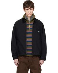 vowels - Cord Collared Zip-Up Denim Jacket - Lyst