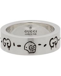 Gucci Bague 'ghost' argentée - Multicolore