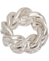 Jil Sander Silver Groumette Ring - Metallic