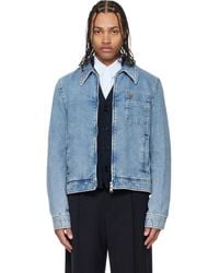 Ami Paris - Cotton Contrasted 'Ami De Coeur' Denim Jacket - Lyst