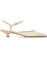 Aeyde - Chaussures À Talon Colette Blanc Cassé En Cuir Nappa - Lyst