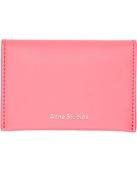 Acne Studios - Pink Bifold Card Holder - Lyst