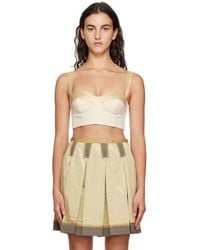Moschino - Beige Inside Out Tank Top - Lyst