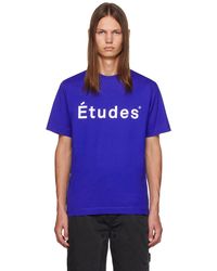 Etudes Studio - Études t-shirt wonder bleu à logo études - Lyst