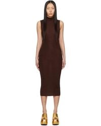 GAUGE81 - Brown Flora Midi Dress - Lyst