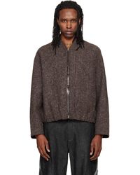NULLUS - Wool Strapped Zipper Blouson Jacket - Lyst
