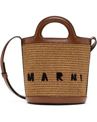 Marni - Tan Tropicalia Mini Bucket Bag - Lyst