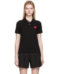 COMME DES GARÇONS PLAY - Comme Des Garçons Play Heart Patch Polo - Lyst