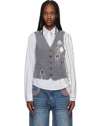 ANDERSSON BELL - Back Knit Argyle Patched Vest - Lyst