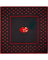 Marc Jacobs - Blurred Lips Square Scarf - Lyst