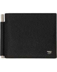 Tom Ford - Small Grain Leather Money Clip Wallet - Lyst