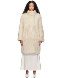Yves Salomon - Off- Toscana Folk Reversible Shearling Jacket - Lyst