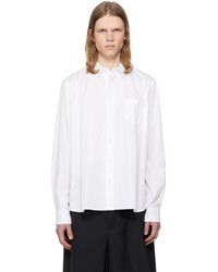 Sacai - ホワイト コットン ポプリン シャツ - Lyst