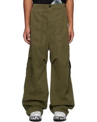 we11done - Pleated Cargo Pants - Lyst