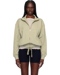 Maison Kitsuné - Pull Molletonné Vert À Écusson À Logo Baby Fox Et À Glissière - Lyst