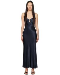 Bec & Bridge - Robe Longue Cedar City Bleu Marine Et Noir - Lyst