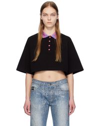 Versace - Black Cropped Polo - Lyst