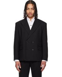 HUGO - Double-Breasted Wool-Blend Twill Blazer - Lyst
