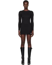 Alexander Wang - Robe Courte De Détente À Manches Longues Noire - Lyst