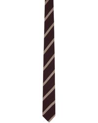 Dries Van Noten - Burgundy Striped Tie - Lyst