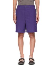 Acne Studios - Purple Three-pocket Shorts - Lyst