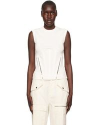 Dion Lee - White Split Hem Corset Tank Top - Lyst
