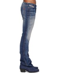 DIESEL - Blue Bootcut Jeans & Chelsea Boots - Lyst