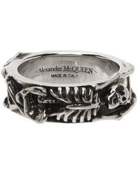 Alexander McQueen シルバー Dancing Skeleton リング - メタリック