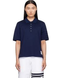Thom Browne - Jersey Ottoman 4-Bar Polo - Lyst