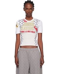 Marine Serre - Regenerated Graphic Jersey Baby Fit T-Shirt - Lyst