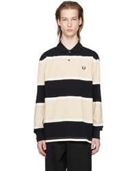 Fred Perry - F Perry Polo noir et à rayures - Lyst