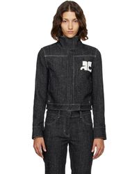 Courreges - Denim Tweed Jacket - Lyst