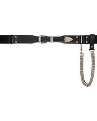 Toga - Leather Nylon Chain Belt - Lyst