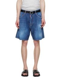 DSquared² - Medium Wash Denim Boxer Shorts - Lyst