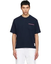 Thom Browne - Milano Cotton Oversized Pocket T-Shirt - Lyst
