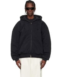 Vetements - Embroidered Cross Padded Zip-Up Hoodie - Lyst