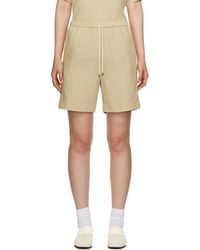 TOTEME - Toteme Beige Drawstring Shorts - Lyst