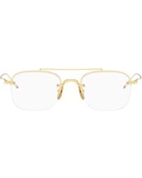 Thom Browne - Titanium Semi-Rimless Pilot Glasses - Lyst
