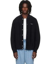 Givenchy - Couture Seam Fleece Embroidered Cardigan - Lyst