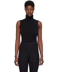 Wolford - Justaucorps Noir À Entrejambe De Style Tanga - Lyst